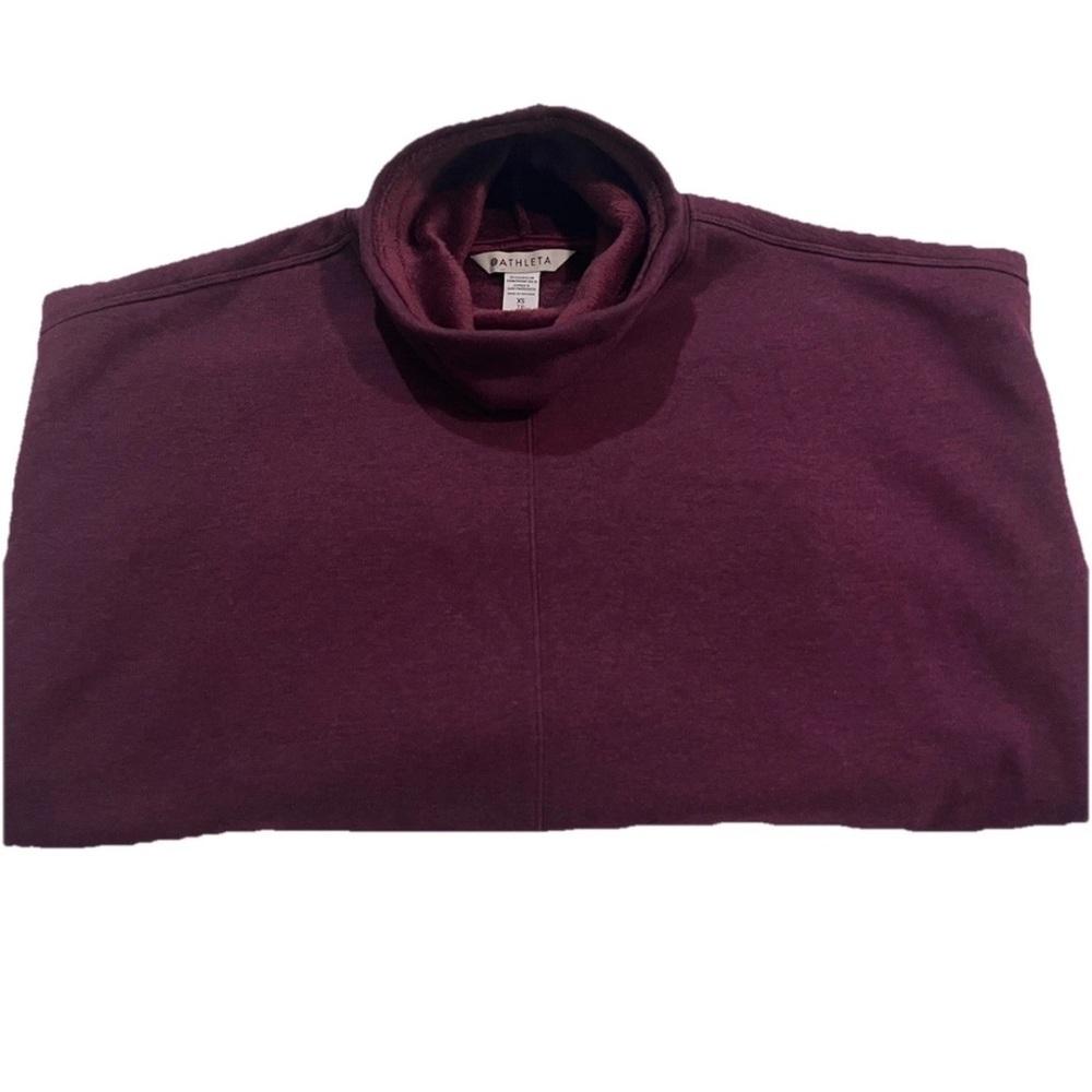 Athleta Cozy Karma Twist Neck Sweatshirt — Spiced Cabernet — Sz XS - Picture 6 of 6
